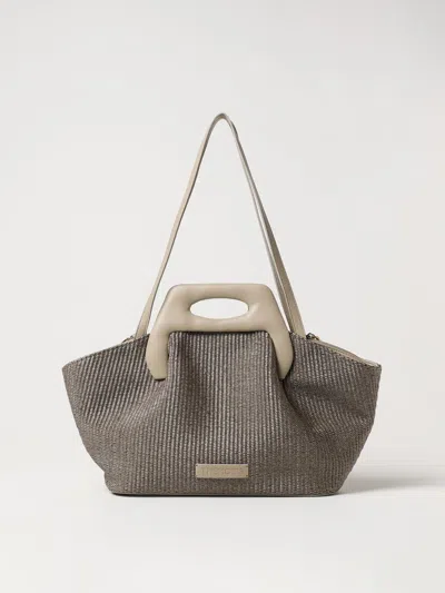 Themoirè Backpack  Woman Color Beige In Gray
