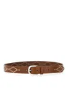 Themoirè Belt Liliana In Light Brown