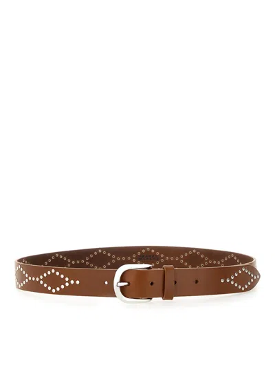 Themoirè Belt Liliana In Light Brown