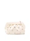 Themoirè Bios Beads Clutch Bag In Beige