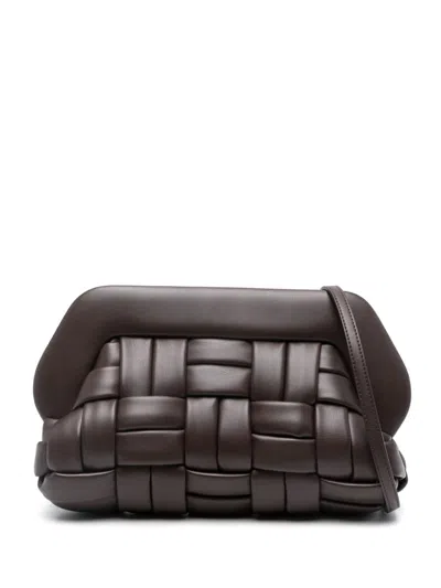 Themoirè Bios Clutch Bag In Brown