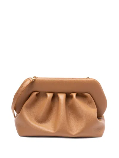 Themoirè Bios Clutch Bag In Brown