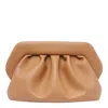 Themoirè Macadamia Vegan Pu Clutch In Beige