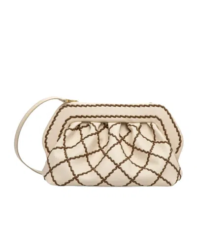 Themoirè Bios Lace Clutch Bag In Nude
