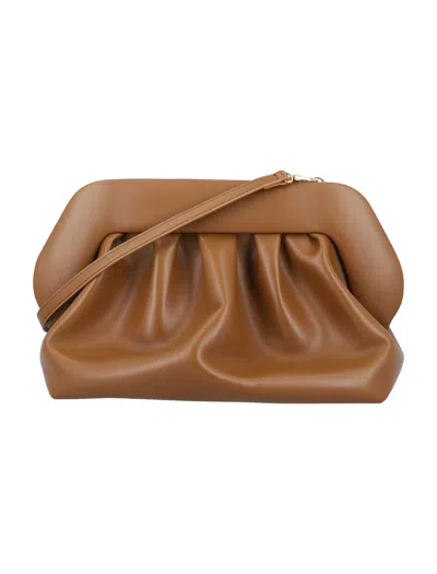 Themoirè Bios Vegan Fabric Clutch In Caramel