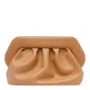 Themoirè Macadamia Vegan Pu Clutch In Brown