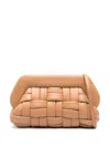 Themoirè Bios Weaved Clutch Bag In Brown