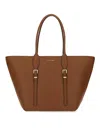 Themoirè Leather  Bag In Brown