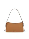 Themoirè Leather Shoulder Bag In Light Brown