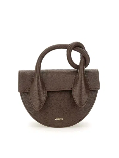 Themoirè Pretzel Bag In Dark Brown