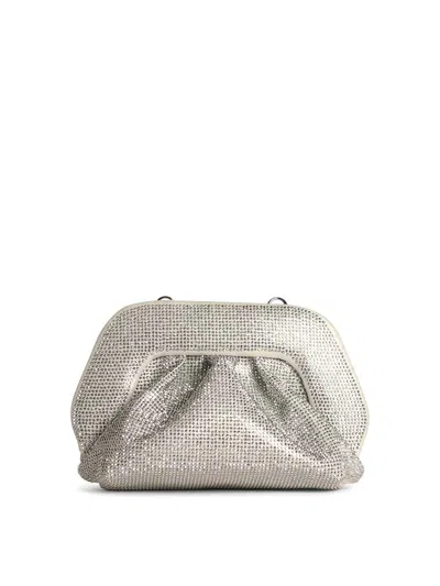 Themoirè Gea Strass Silver Vegan Leather Bag