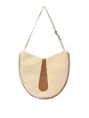 Themoirè Tike Straw Shoulder Bag In Beige