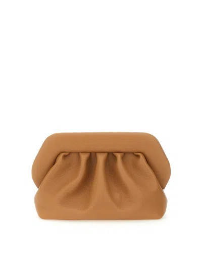Themoirè Clutch Bios In Beige