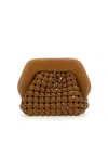 Themoirè Gea Knots Clutch In Beige