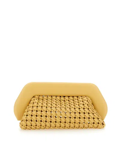 Themoirè Bios Knots Clutch In Gold