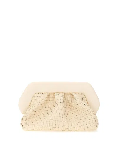 Themoirè Clutch Bios In White
