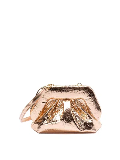 Themoirè Gea Pineapple Clutch Bag In Gold