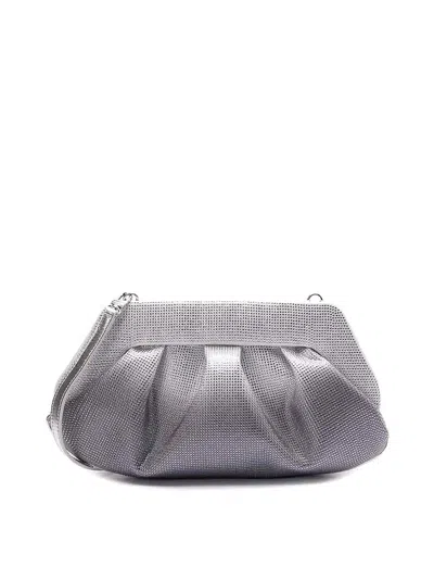 Themoirè Emera Strass Degrad Clutch Bag In Silver