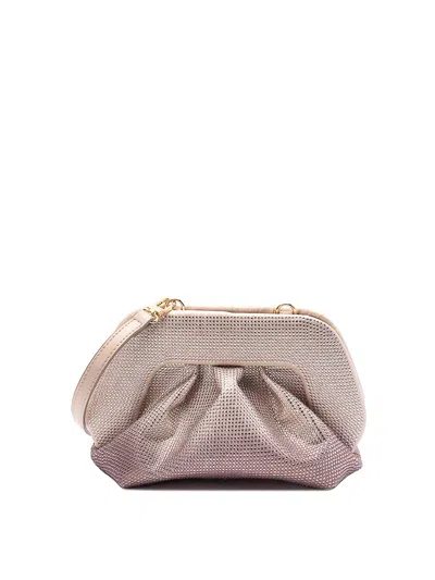 Themoirè Gea Strass Degrad Clutch Bag In Silver