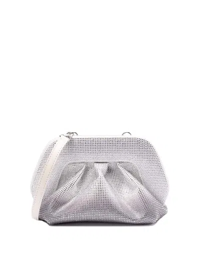 Themoirè Gea Strass Degrad Clutch Bag In Silver