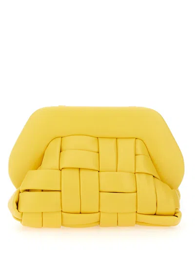 Themoirè Braided "tia" Clutch In Yellow