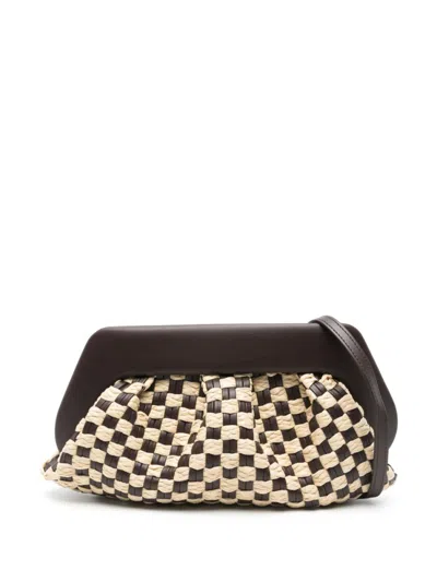 Themoirè Brown Emera Clutch
