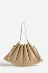 Themoirè Pleated Design Calipso Straw Bag