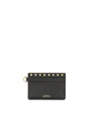 Themoirè Card Holder With Logo In Black