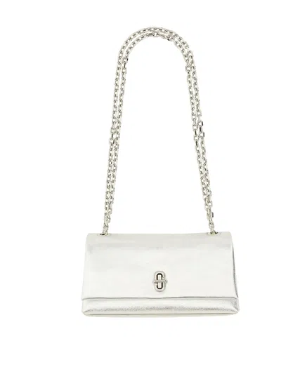 Themoirè Wallet With Chain In Silver