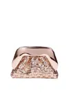 Themoirè Clutch Bag In Vegan Fabric In Gold
