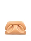Themoirè Clutch Bag In Vegan Fabric In Leather Colour In Cream