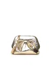 Themoirè Gea Clutch Pineapple Leather In Golden