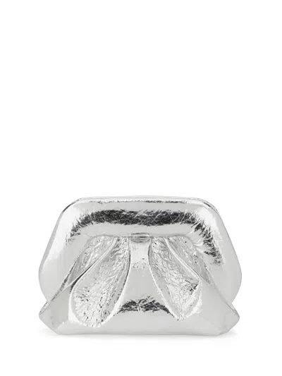 Themoirè Clutch "gea" In Silver