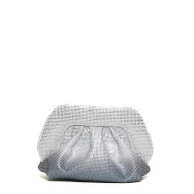 Themoirè Clutch Strass Degrade Silver Smoke With Micro Strass Detail