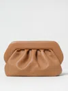 Themoirè Gathered Texture Clutch In Macadamia Tone In Beige