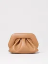 Themoirè Ruched Clutch Bag Detachable Shoulder Strap In Neutral