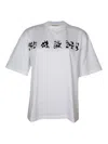 Themoirè Cotton T-shirt In Cotone Con Logo In White