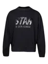 Themoirè Crewneck Sweatshirt In Black Cotton In Black