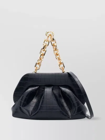 Themoirè Croco Embossed Faux Leather Clutch Bag