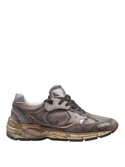 Themoirè Dad Star Running Sneakers In Gray Leather In Grey