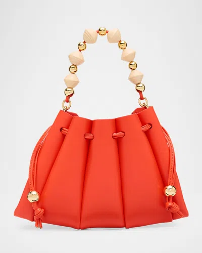 Themoirè Dafne Beaded Vegan Fabric Top-handle Bag