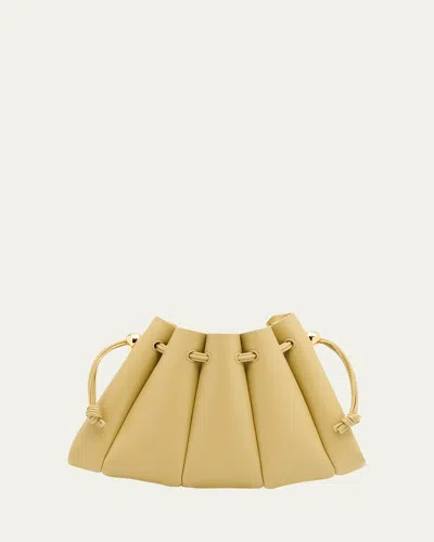 Themoirè Dafne Pleated Vegan Fabric Crossbody Bag In Olive