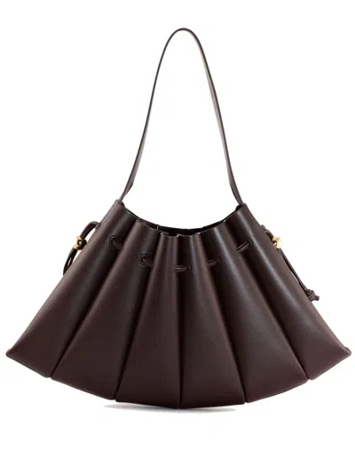 Themoirè Dark Brown Calipso Shoulder Bag In Ebony
