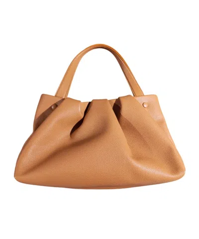 Themoirè Double-handle Handbag In Brown