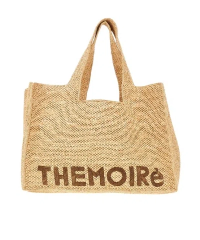 Themoirè Double-handle Handbag In Nude