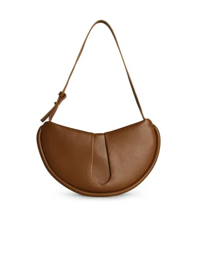 Themoirè 'ebe' Brown Vegan Leather Bag