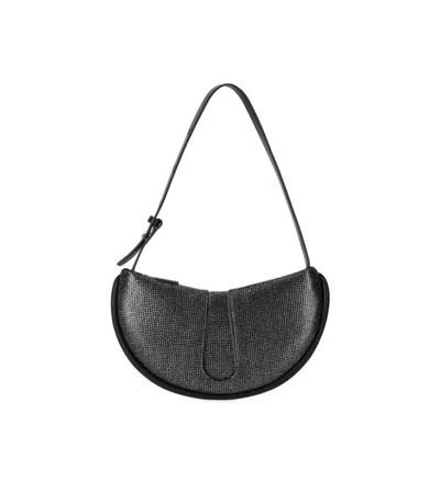 Themoirè Ebe Strass Black Shoulder Bag