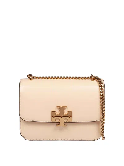 Themoirè Eleanor Shoulder Bag In Vanilla Color Leather In Cream