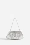 Themoirè Textured Pineapple Leaf Handbag With Leaf-like Embellishments