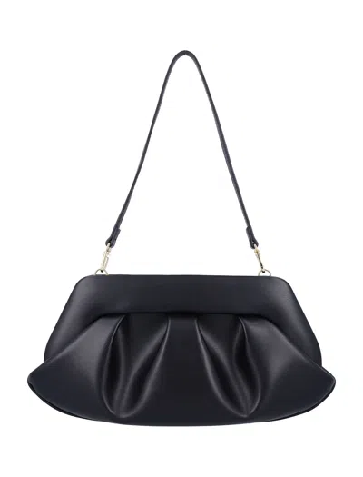 Themoirè Emera Vegan Leather Clutch In Black